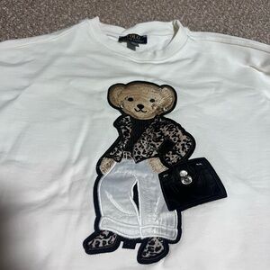 Polo by Ralph Lauren White Sweatshirt with Bear Design